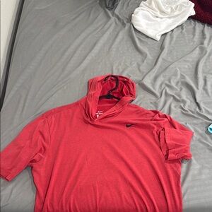 Nike Red Hooded Tee